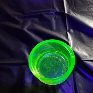 Vintage green uranium salt cellar Depression glass